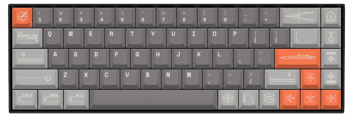 Architect Keychron K6 custom keycaps