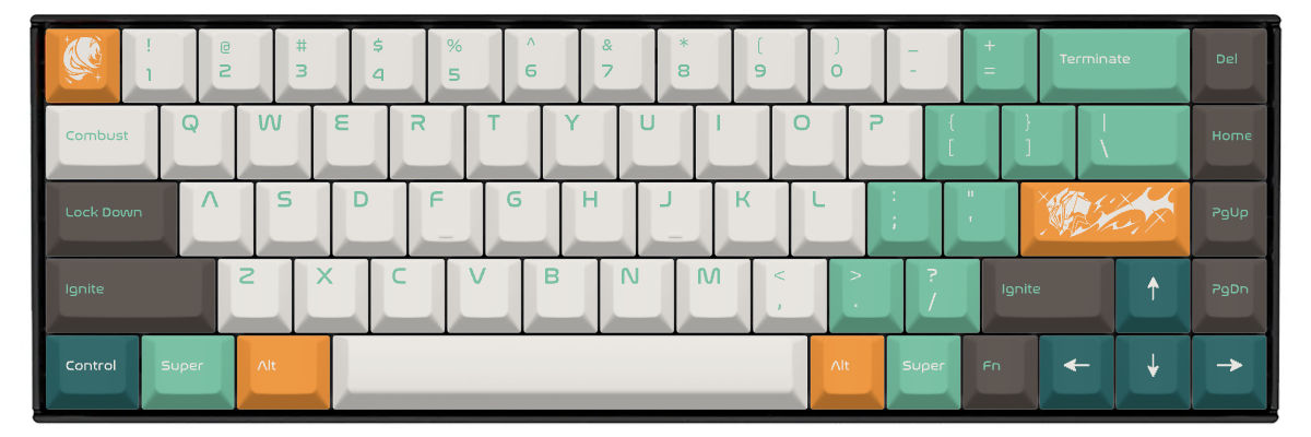 Firefly Keychron K6 custom keycaps