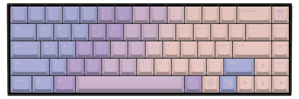 Hour of Dawn Keychron K6 custom keycaps