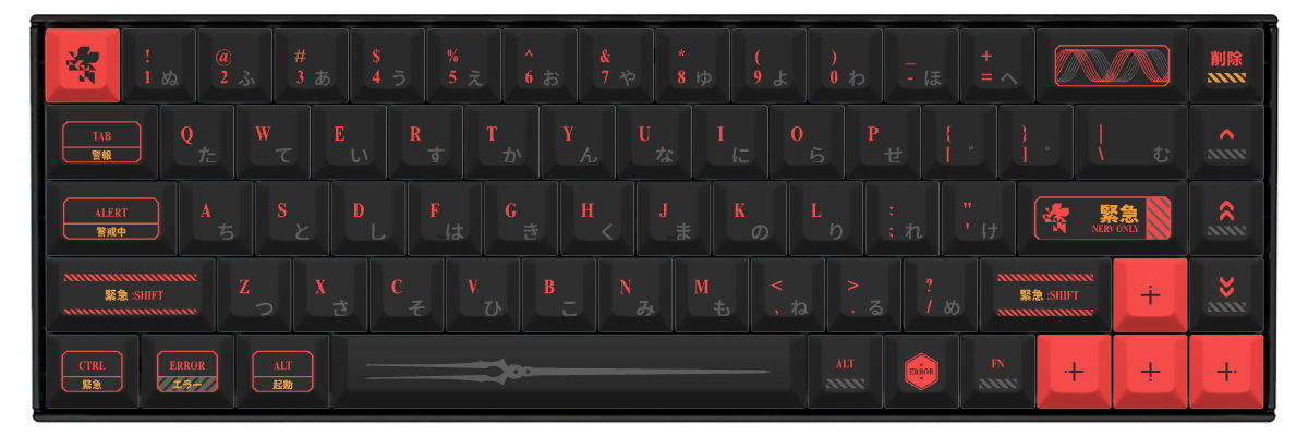 NERV ONLY Keychron K6 custom keycaps