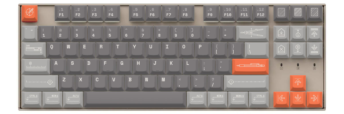 Architect Keychron K8 custom keycaps