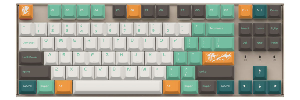 Firefly Keychron K8 custom keycaps