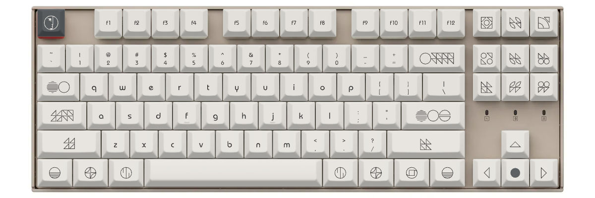 Less is Bauhaus Keychron K8 custom keycaps