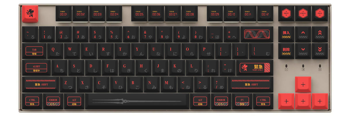 NERV ONLY Keychron K8 custom keycaps