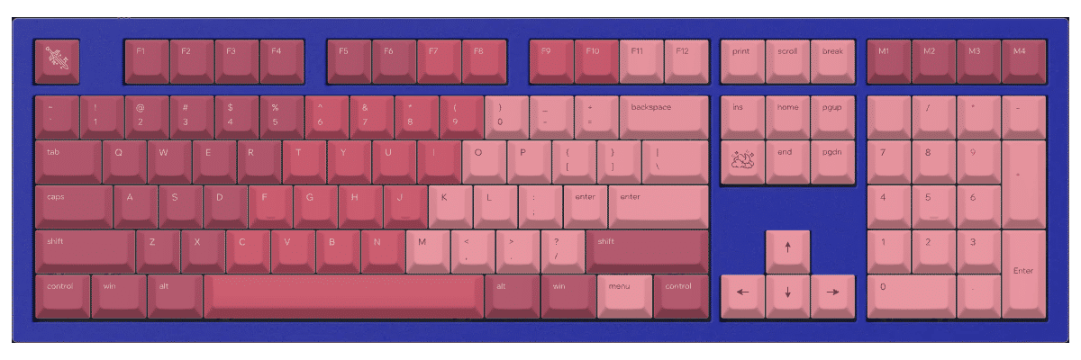 Berry Bloom Keychron Q6 custom keycaps