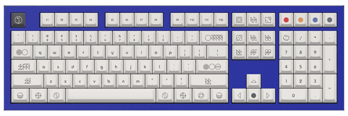 Less is Bauhaus Keychron Q6 custom keycaps