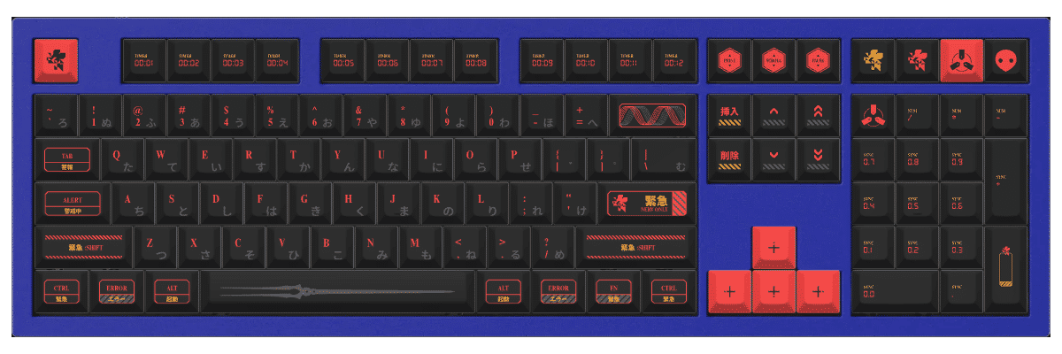 NERV ONLY Keychron Q6 custom keycaps