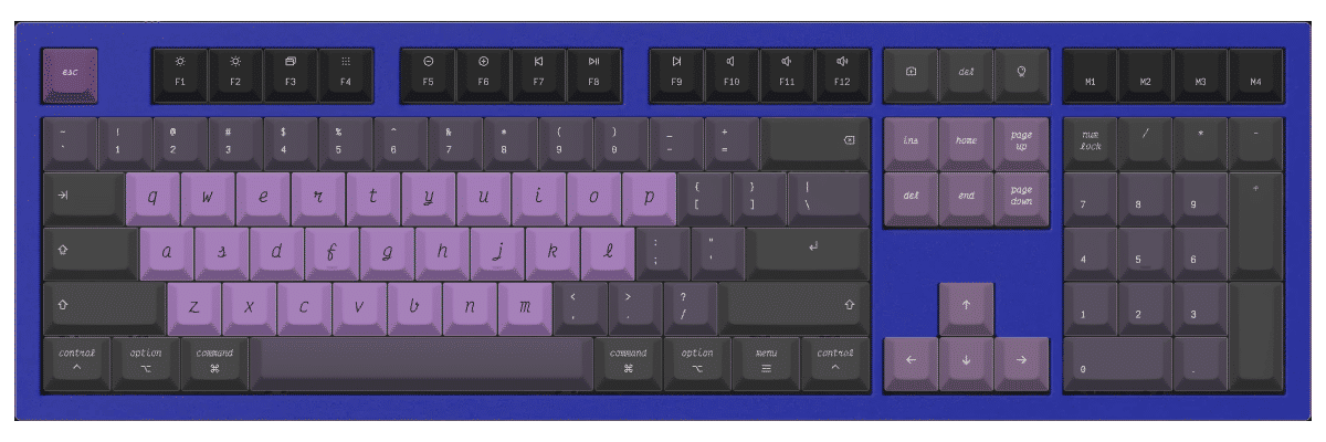 Victor Mono Nightshade Keychron Q6 custom keycaps