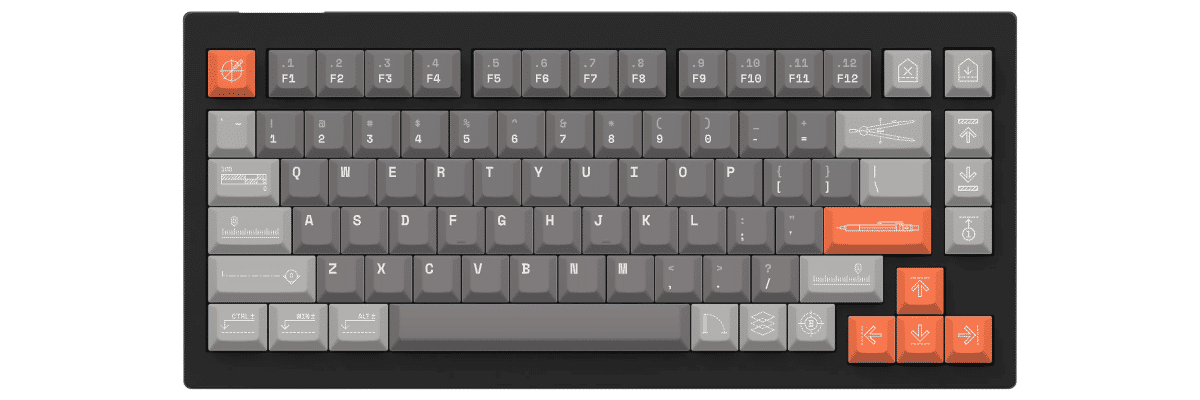 Architect Keychron V1 custom keycaps