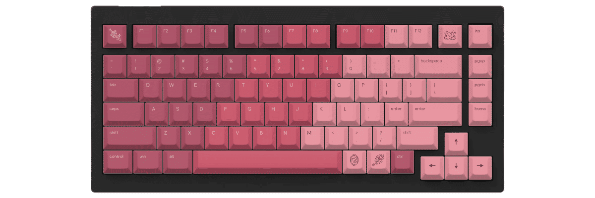 Berry Bloom Keychron V1 custom keycaps