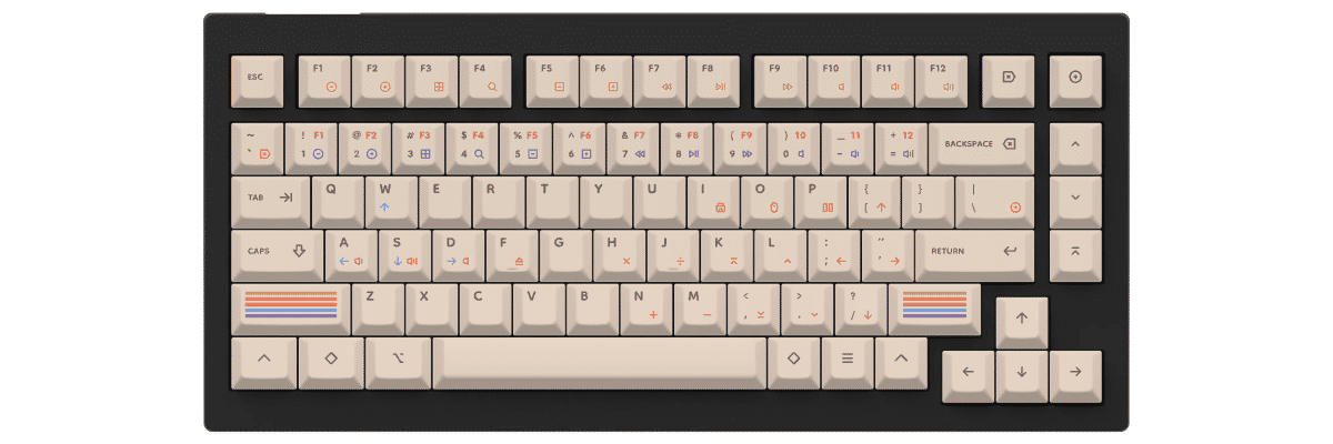 Epoch Light Keychron V1 custom keycaps