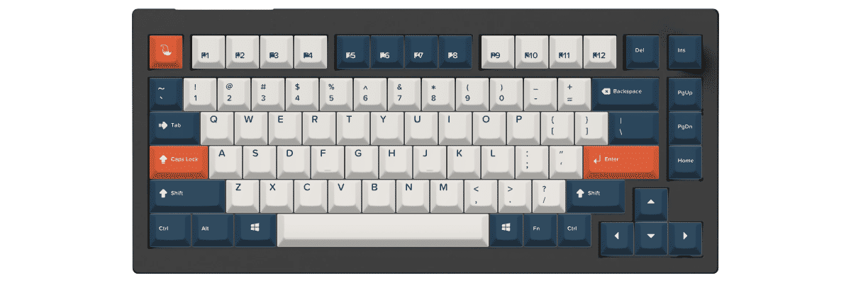 Bluefire Fox Tales Keychron V1 Max custom keycaps