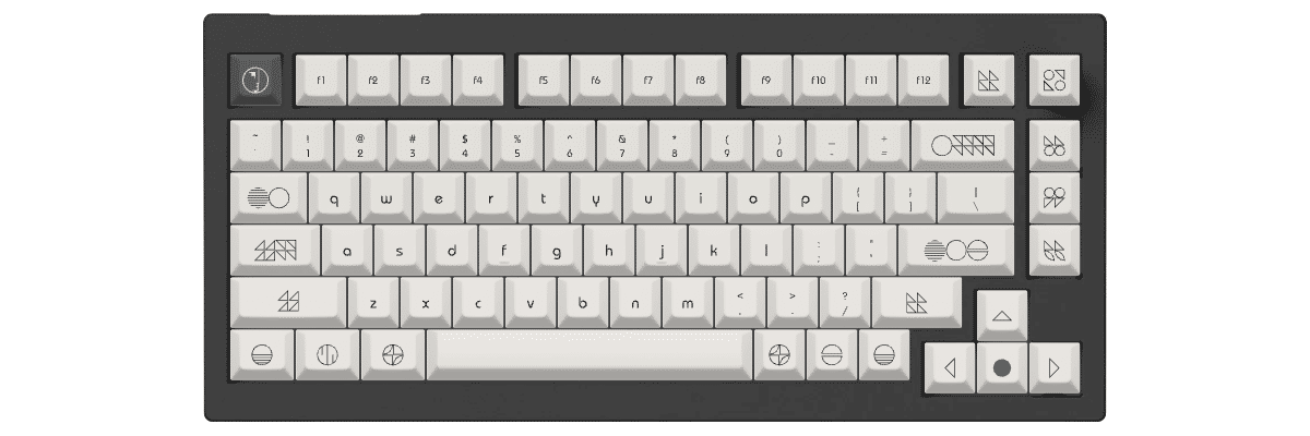 Less is Bauhaus Keychron V1 Max custom keycaps