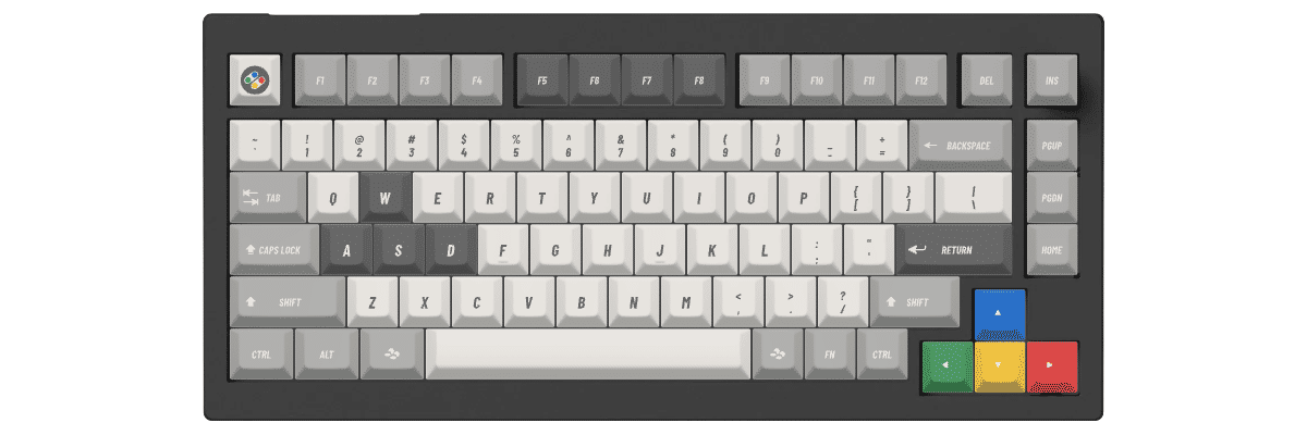 SNES (International) Keychron V1 Max custom keycaps