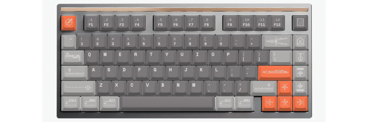 Architect Mode Sonnet custom keycaps