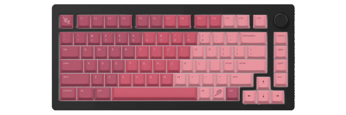 Berry Bloom Monsgeek M1 custom keycaps