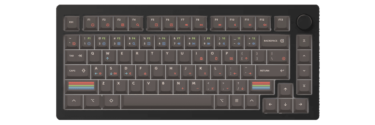 Epoch Dark Monsgeek M1 custom keycaps