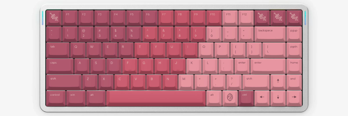 Berry Bloom NuPhy Air75 V3 custom keycaps