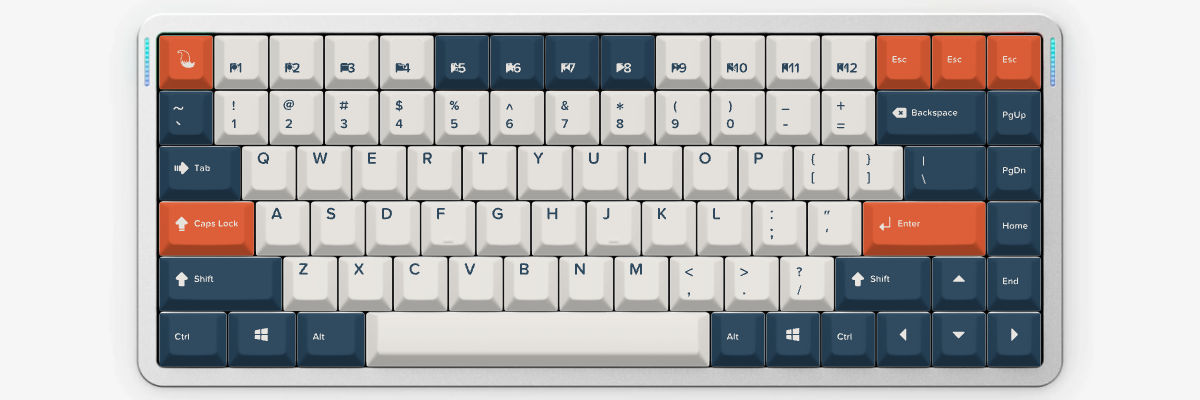 Bluefire Fox Tales NuPhy Air75 V3 custom keycaps