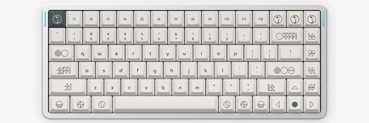 Less is Bauhaus NuPhy Air75 V3 custom keycaps