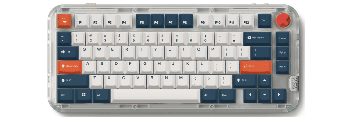 Bluefire Fox Tales Nuphy Kick75 custom keycaps