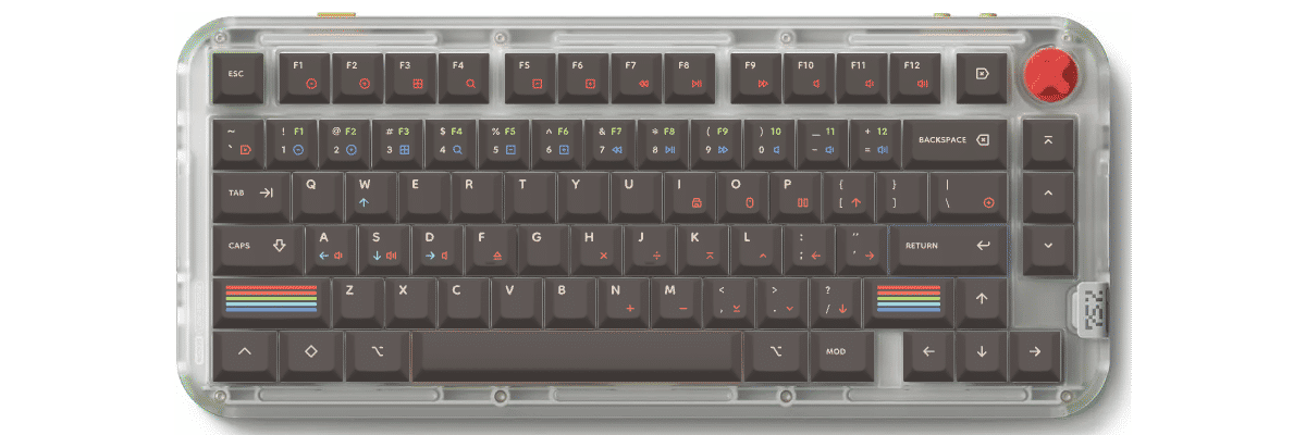 Epoch Dark Nuphy Kick75 custom keycaps