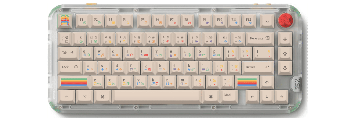 KAM 1977 Nuphy Kick75 custom keycaps