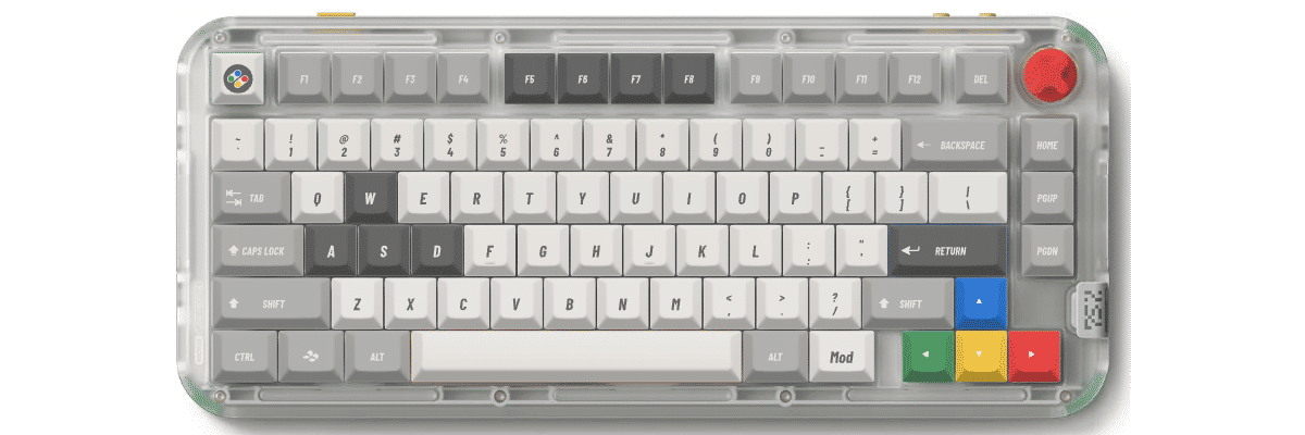 SNES (International) Nuphy Kick75 custom keycaps