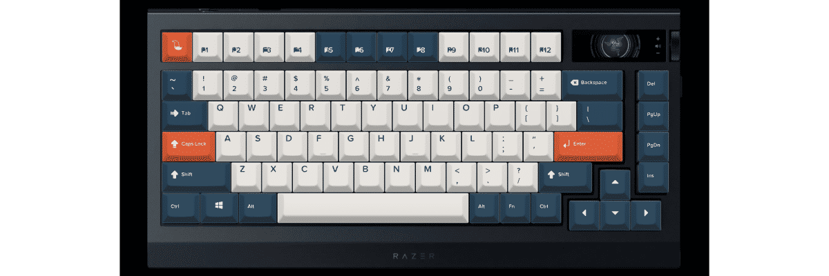 Bluefire Fox Tales Razer BlackWidow V4 75% custom keycaps