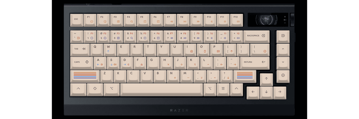 Epoch Light Razer BlackWidow V4 75% custom keycaps