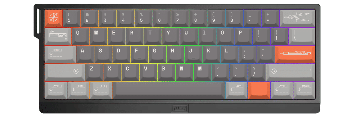 Architect Wooting 60HE+ custom keycaps