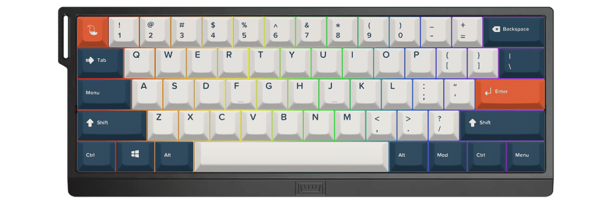 Bluefire Fox Tales Wooting 60HE+ custom keycaps