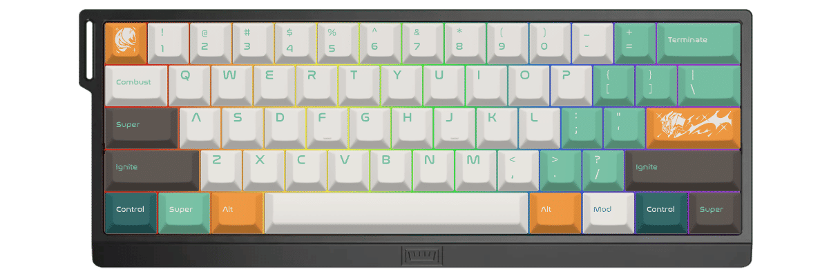 Firefly Wooting 60HE+ custom keycaps