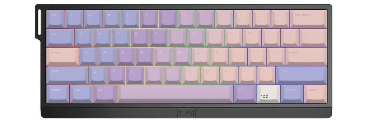 Hour of Dawn Wooting 60HE+ custom keycaps