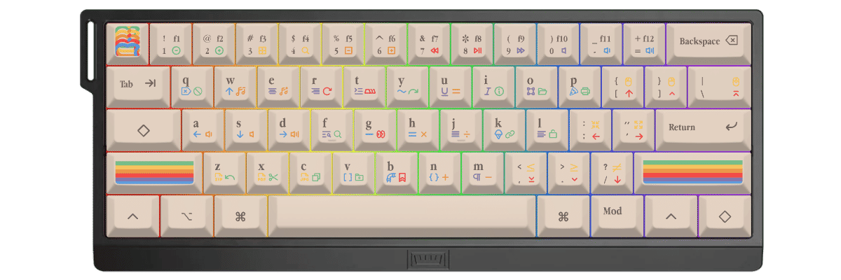 KAM 1977 Wooting 60HE+ custom keycaps