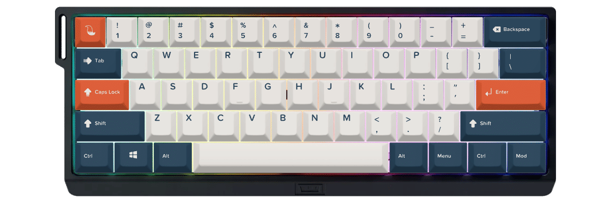 Bluefire Fox Tales Wooting 60HE v2 custom keycaps