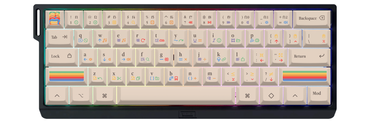 KAM 1977 Wooting 60HE v2 custom keycaps