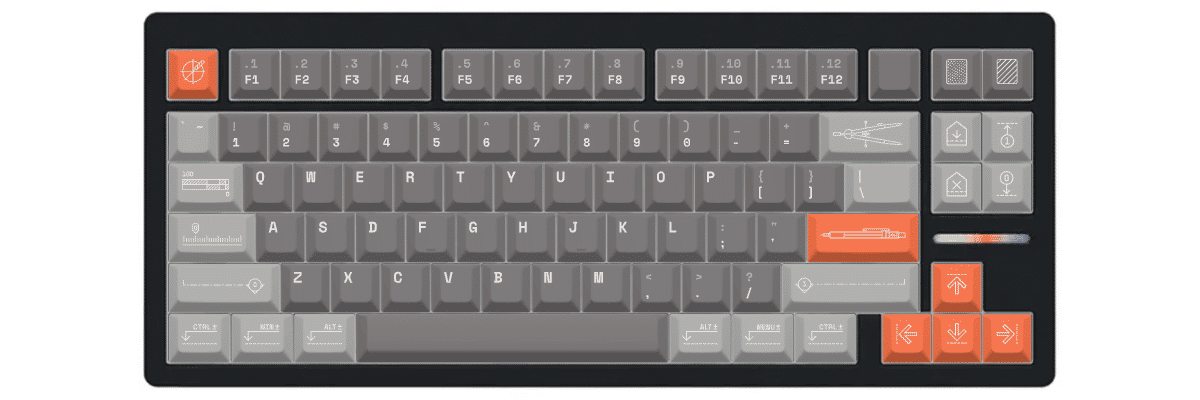 Architect Wooting 80HE custom keycaps