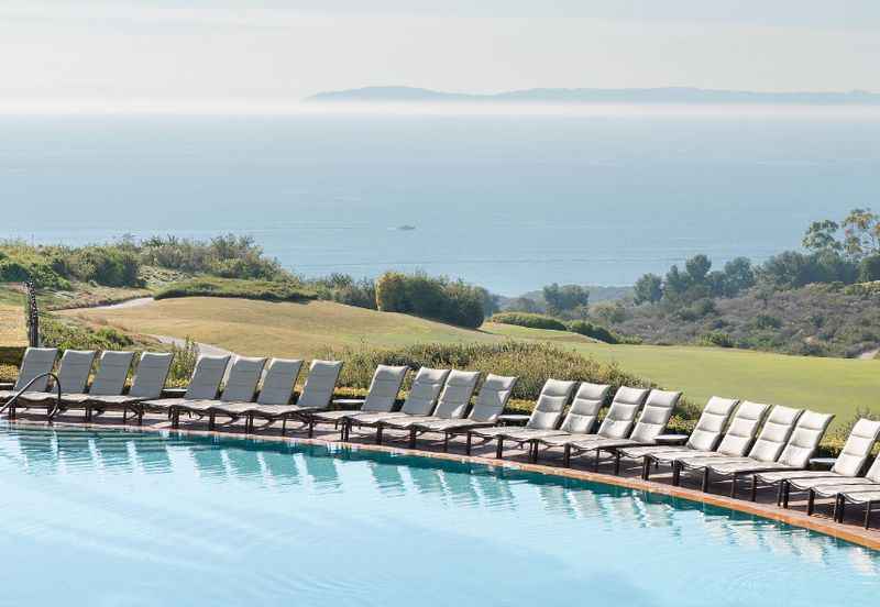 circular design of the pool at the resort