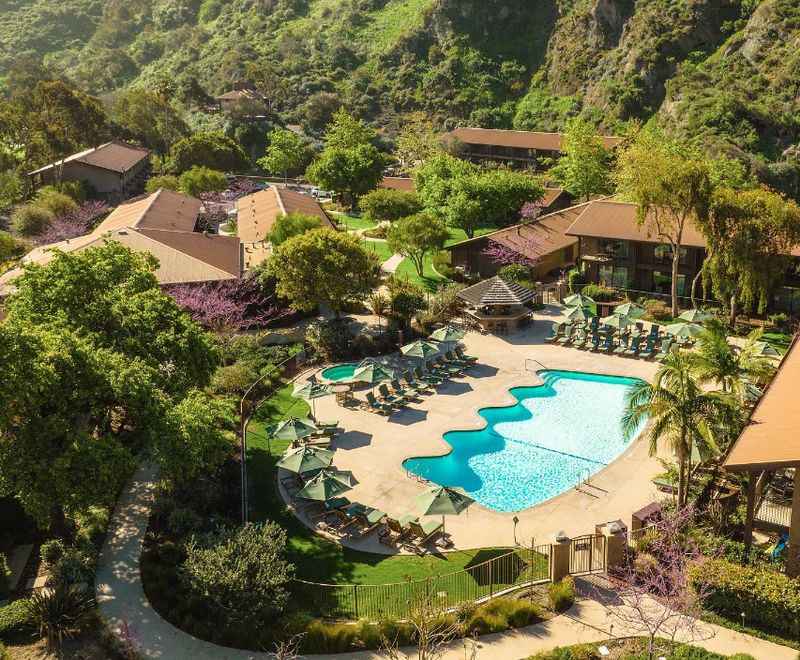 private pool at the resort during noon time 