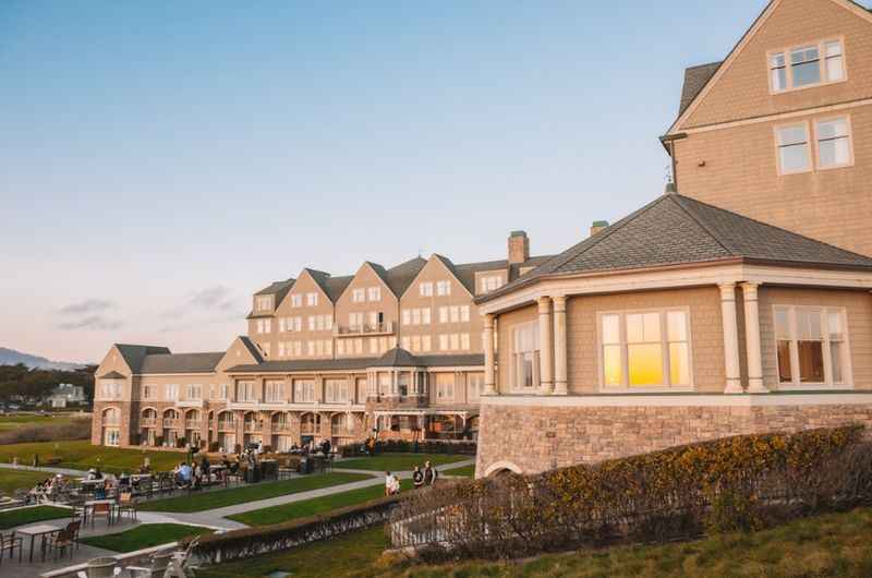 the inn at the cliffs during sunset