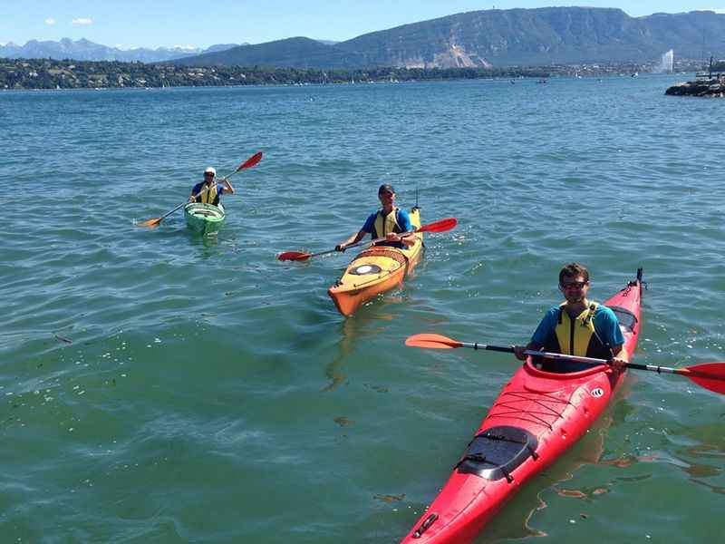 kayaking on the Rhone River