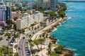 an aerial view of the beachfront