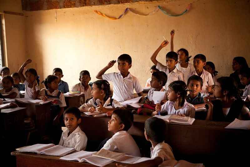 school, class room, children