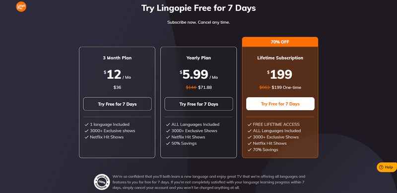 Lingopie Review: How reasonable is the pricing?