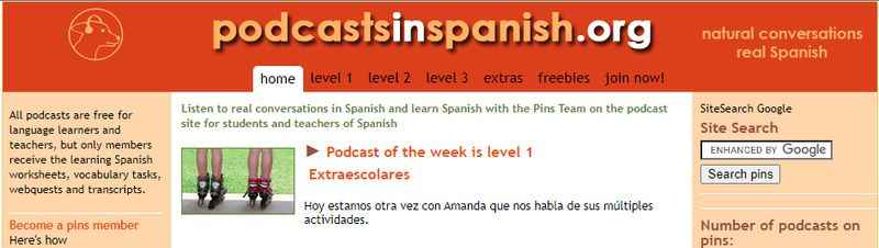 Podcast in Spanish.org (beginner, intermediate and advanced)