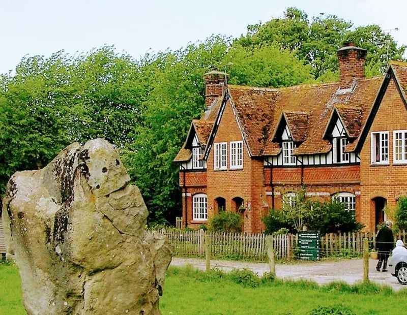 Avebury Stone and a quaint house