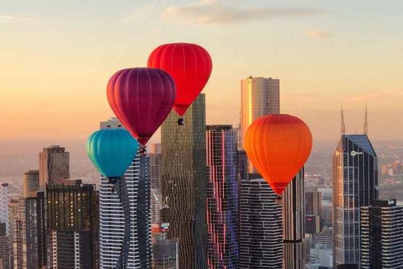 Hot Air Balloon Above Australia's Capital