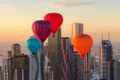 Hot Air Balloon Above Australia&#x27;s Capital