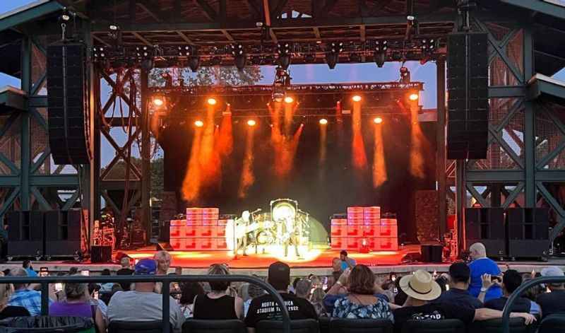 stage with red lights